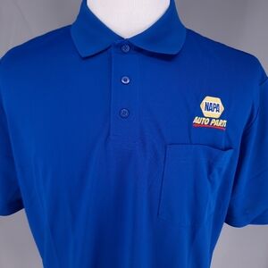 NEW NAPA Auto Parts Employee Blue Polo Golf Shirt Men's Size Large Embroidered